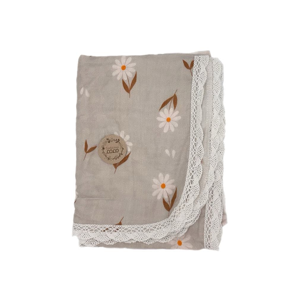 Mousseline marguerite sauge (grand)