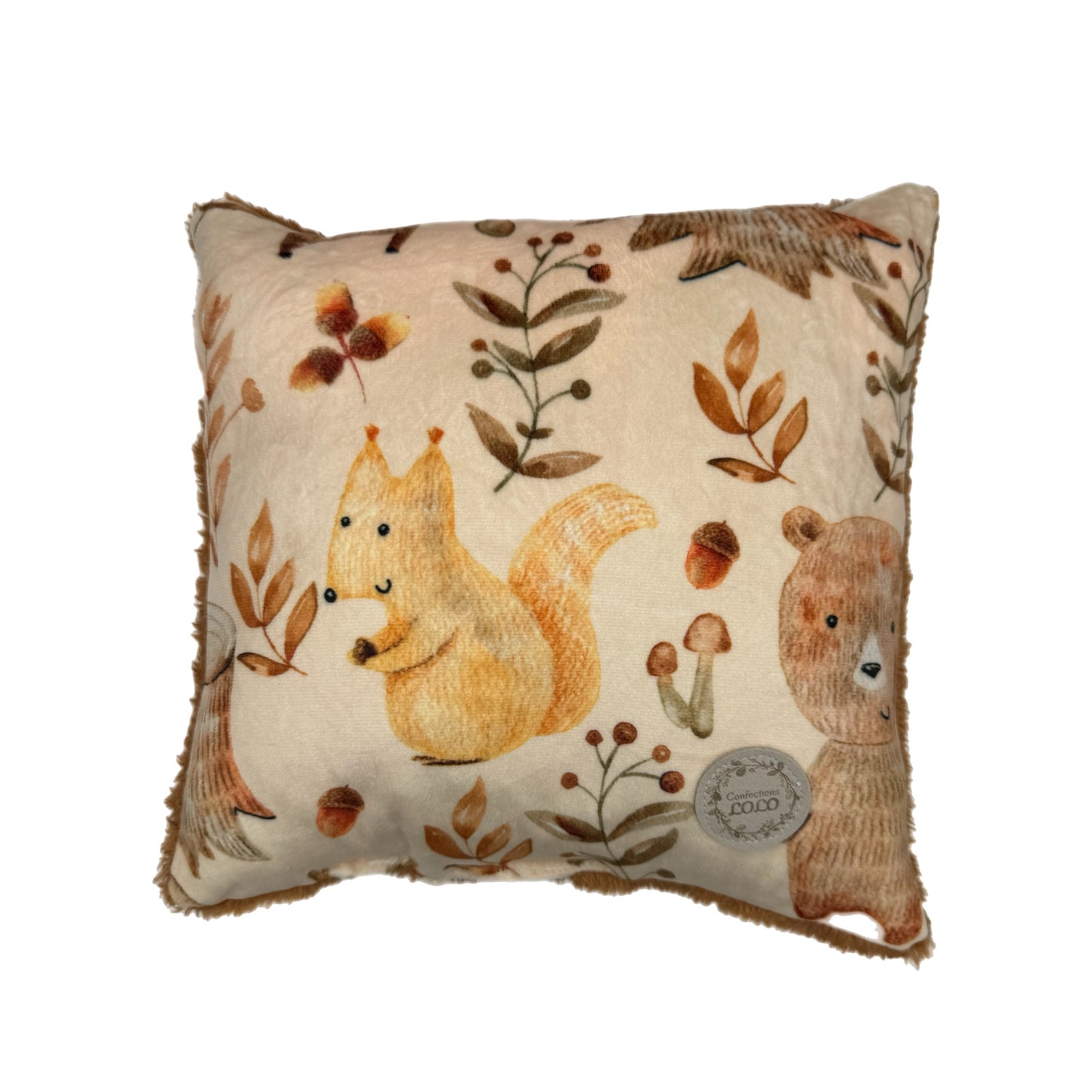 Coussin scolaire animaux de la forêt
