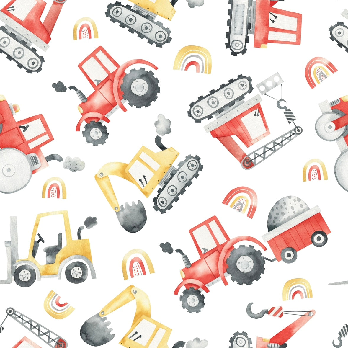 Doudou tracteur rouge (grand)