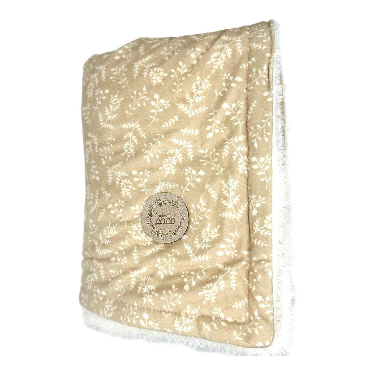 Doudou feuillage beige