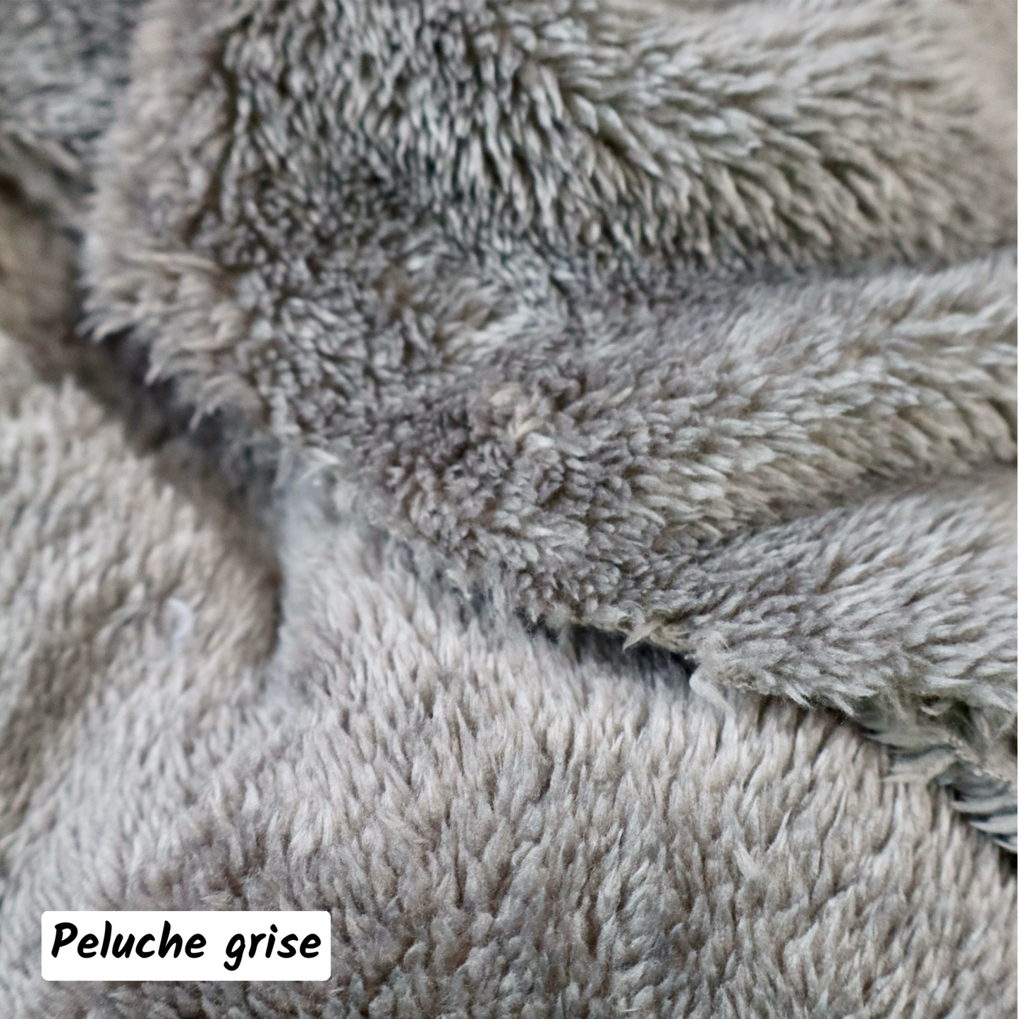Doudou fleurs blanche et grise (grand)