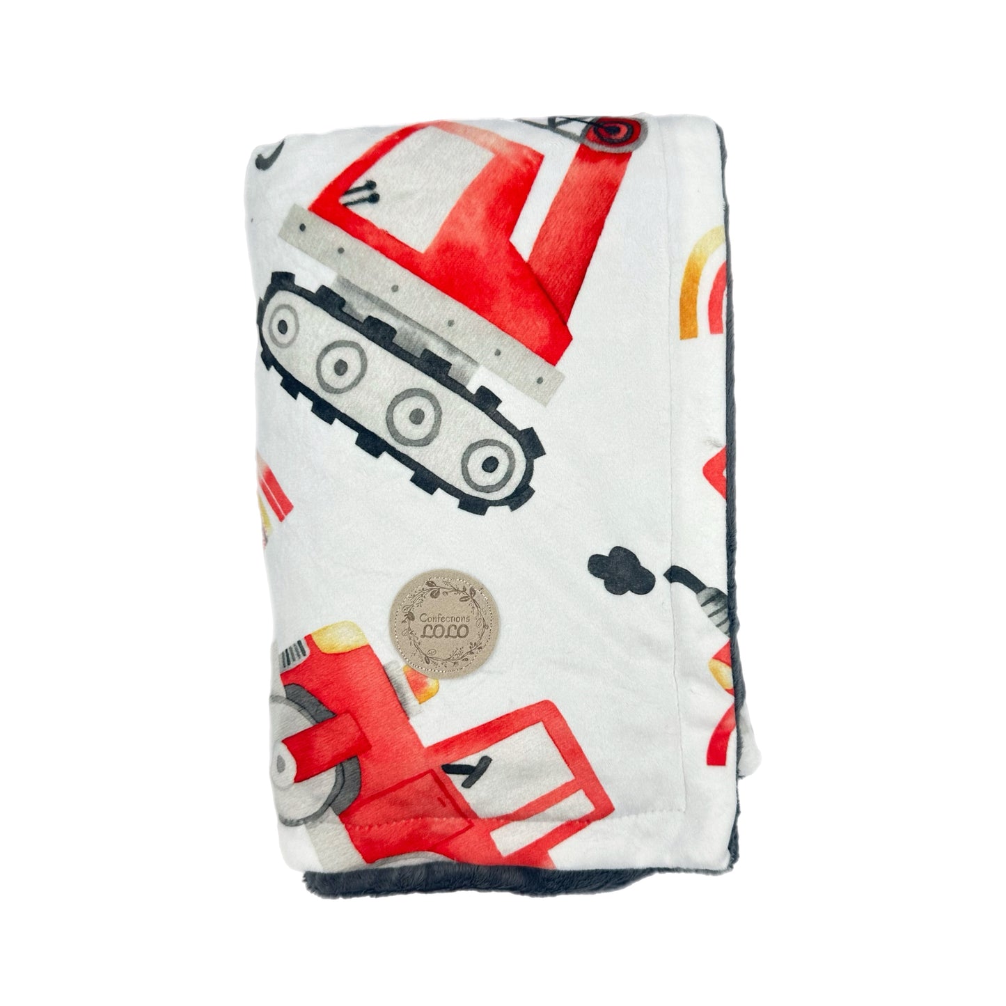Doudou tracteur rouge (grand)