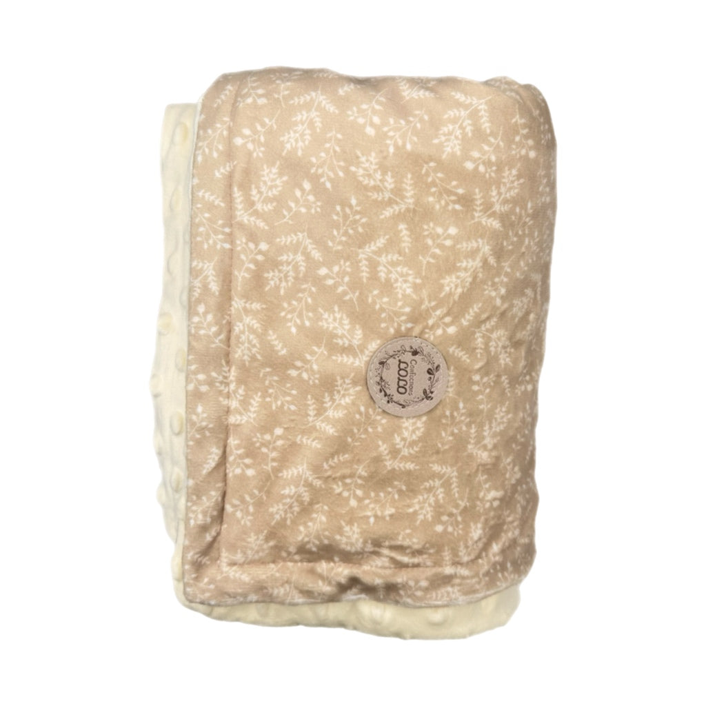 Doudou feuillage beige (grand)