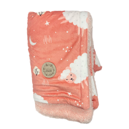 Doudou mouton rose